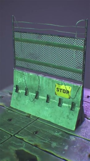 DecayLine Concrete Barrier 3D Model