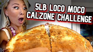 9.4K views · 841 reactions | 5lb loco moco calzone challenge in hawaii | Raìna | Facebook