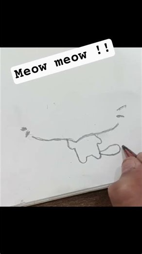 Meow Meow is here !!!! #animedrawing #shorts #music