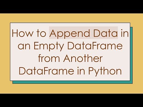 How to Append Data in an Empty DataFrame from Another DataFrame in Python
