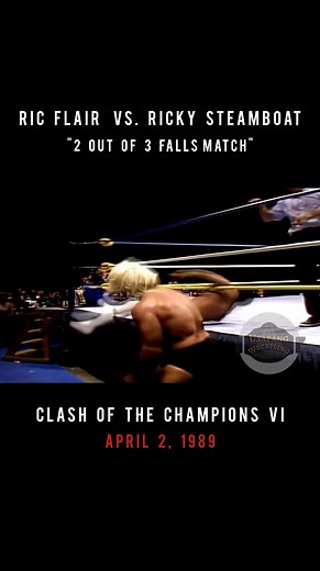 9.6K views · 130 reactions | Ric Flair vs Ricky Steamboat 2 Out Of 3 Falls Clash Of Champions 1989 Highlights | Usapang Wrestling TV | Facebook