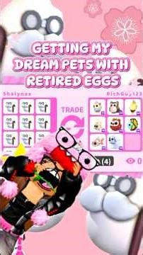 TRADING RETIRED EGGS TO COMPLETE MY DREAM PETS! #fyp #shorts #adoptme #roblox #viral #robloxadoptme