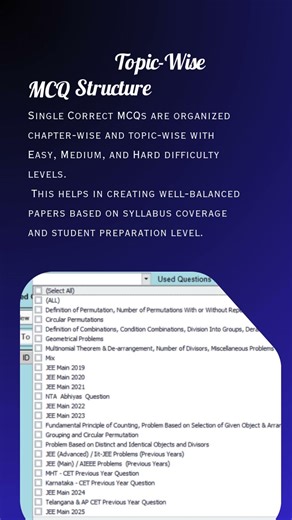 Smart Exam Creation for Organized Assessments
