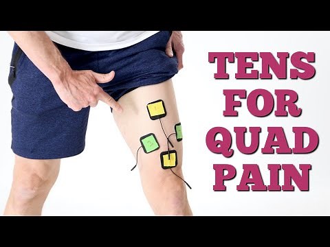 How to Use A TENS Unit With Quadricep Strain or Tendonitis. Correct Pad Placement