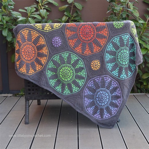 Stained Glass Blanket Crochet PATTERN: Overlay Mandala (digital Download) - Etsy