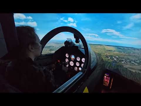 Albatros L-39 flight on an airplane flight simulator