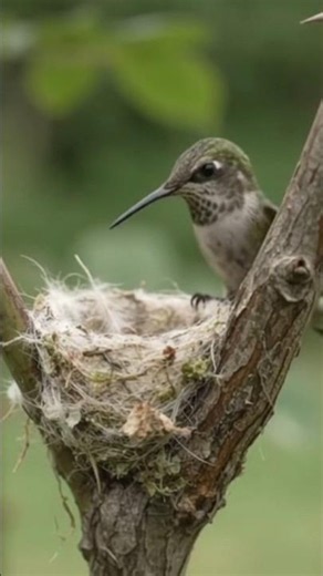 Anna's Hummingbird Builds a Tiny Nest 🌹 | From Soft Fibers to a Perfect Little Home