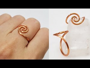 Simple spiral ring - How to make jewelry from copper wire 529