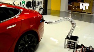 615K views · 1.9K shares | Tesla's new "robotic arm charger" is seriously creepy | NowThis | Facebook