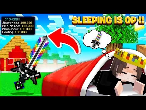 Minecraft But Sleeping Gives Custom OP Items 😱