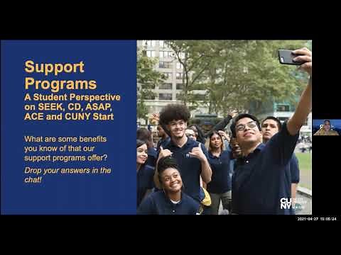 Support Programs: A Student Perspective on SEEK, CD, ASAP, ACE and CUNY Start