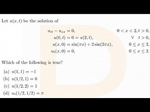 Wave equation | CSIR NET | NBHM | TIFR | GATE