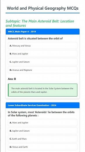The Main Asteroid Belt: Location and features