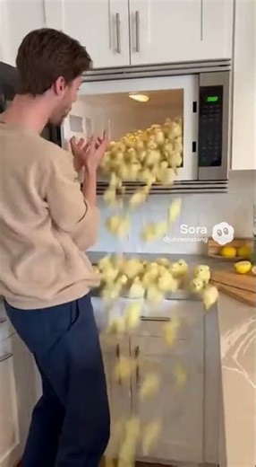 I Opened the Microwave… and THIS Happened 🐥😳 #memes #funnyshorts #ai #funny #comedyshorts
