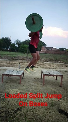 Loaded Split Jump on Boxes #athletictraining #jumptraining #jump #loadedjump #longjump