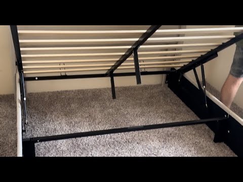 This Lift Up Storage Bed Frame Is a Game Changer for Small Apartments! SHA CERLIN Queen Bed Review
