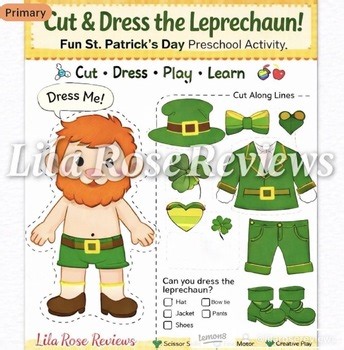 Cut and Dress the Leprechaun Craft | St. Patrick’s Day Preschool Activity |