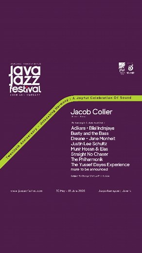 Java Jazz Festival on Instagram: "It's here! The first wave of lineup for #JJF2025 finally revealed, and it's packed with the musicians you won't find anywhere else! This is only the beginning, get ready for more surprises as we celebrate 20 years of unforgettable music. #JavaJazzFest #JavaJazzFestival #20yearsjavajazzfestival"