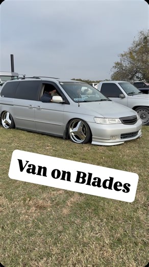 Russell & Chase on Instagram: "Do y’all remember this van sittin’ on blades at Turkey Drag 2024? Well guess what… it rolled back in for 2025 lookin’ just as wild. This thing stays legendary out here. If you spot it, tag us so we know you saw it too! #TurkeyDrag #TurkeyDrag2025 #LakeTawakoni #WindPointPark #CustomVans #Blades #StanceNation #ShowSeason #THEJOURNEYHQ"
