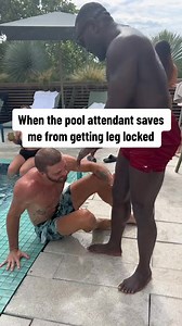 Never know where you’ll run in to a jiujitsu guy that’s looking to finish you lol pool attendant came at the right time #summer23 #poolfighting #bjjeverywhere #jiujitsu #trending #fyp #leglock #legl | Ratedr10p