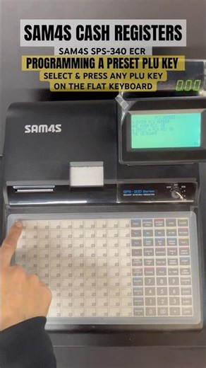 Program a PRESET PLU (fixed price item) on a SAM4s SPS-300 series cash registers. #shorts #tutorial