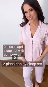76K views · 808 reactions | Cozy sleepwear for Spring is here on @hsn  Click the link in my bio to shop the 2 piece capri sleep set with pom pom trim & 2 piece pillow soft henley pjs which come in sizes XS-3X. These sleep sets are incredibly soft and cozy. You’ll not only want to sleep in them, but you’ll live in them! Enjoy  | Lacey Chabert | Facebook