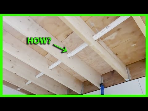 How To Run PVC Pipe Through Walls & Floor Joists - Plumbing Vent & Drain Slope