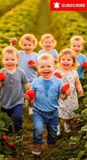 🍓 Cute Kids Playing with Strawberries | Funny Strawberry Moments | Kids Short Video