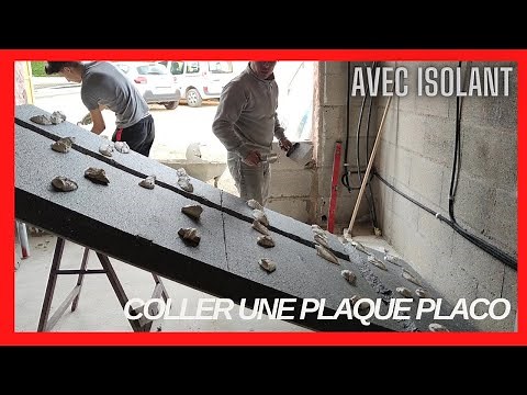 comment coller une plaque de placo ba13 avec isolant polystyrène 100