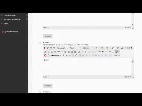 Setting up a Multiple Choice Quiz (Updated)
