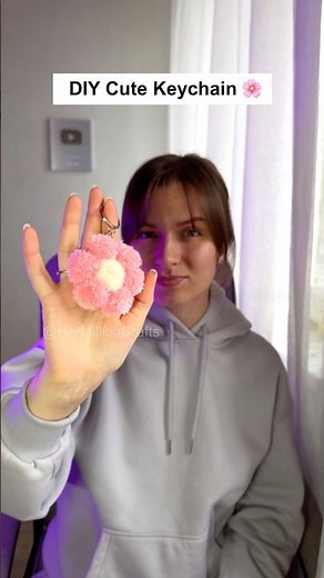 DIY Flower Keychain: The Cutest Gift Idea 🌸✨ #diy #craft #viral #trending