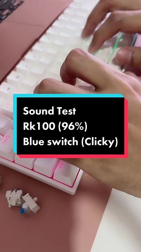 Rk100 Blue switch sound test lets gooo! #keyboard #keyboards #mechanicalkeyboard #gaming #giftsforhim #promotion #rk61plus #rk84 #rk100 #rkh81 #gateron #tactile #clicky #linear #royalkludge #keebs #switches #hotswappable #customisable #custom #tiktokmademebuyit #keyboardasmr
