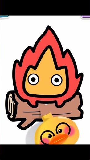 Draw & Color Fire Spirit Calcifer 🔥+ Gingerbread Man 🍪 | Satisfying Art