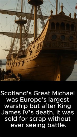 Built to rule the seas, Scotland's Great Michael was a floating fortress like no other. Towering over every ship in Europe, it was a masterpiece of naval ambition. But after King James IV died, the dream sank sold off and scrapped without ever firing in a major war. A legend lost to history. | History Revived