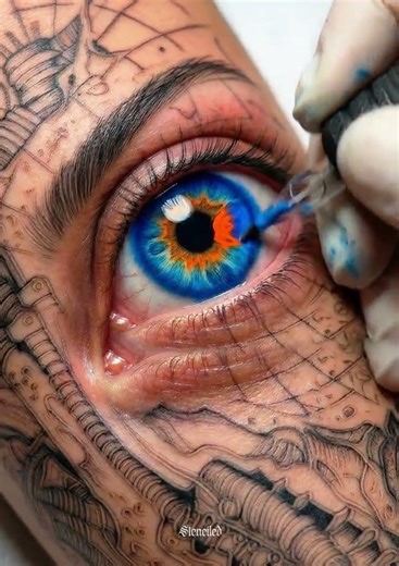 From Stencil to Hyper-Realistic 3D Eye 🖋️⚙️