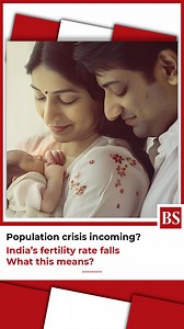 3.1K views · 47 reactions | India’s population growth is slowing down.The latest Sample Registration System Statistical Report 2023 shows falling fertility, fewer births, and an ageing population. Watch the video for a detailed breakdown of the numbers. #IndiaDemographics #PopulationReport #FertilityRate #AgeingPopulation #DemographicShift | Business Standard | Facebook