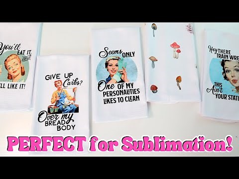 How To Sublimate Kitchen Towels to Sell / Sublimating on a Towel