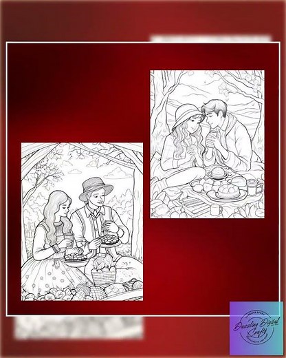 Valentine Coloring Book - 50 Pages of Printable Designs for Adults | Digital Coloring Fun & Relax...