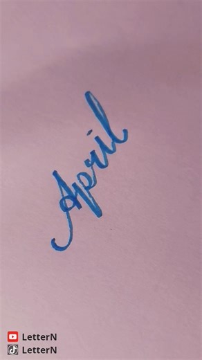 April in cursive writing | handwriting | lettering |#shorts #handwriting #cursive
