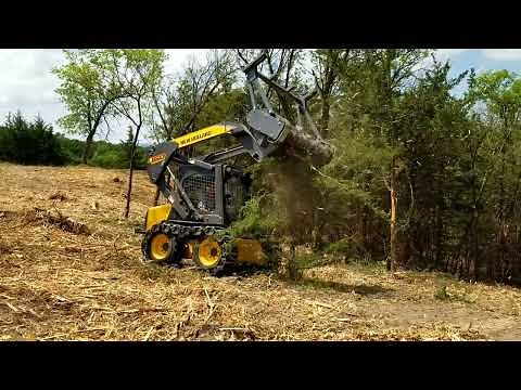 Loftness Battle Ax Light L-series Forestry Cutter / Mulcher on New Holland L160 Skid Steer