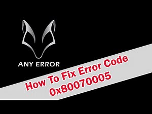 How To Fix Error Code 0x80070005 Windows Update - ANY ERROR