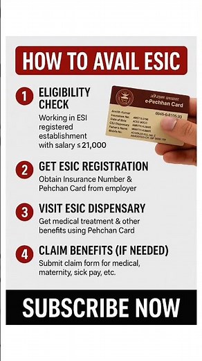 How to avail ESIC?Check in tge description#shorts #esic #pf #job #scheme