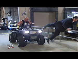 Sheriff Stone Cold Tries To Run Down Mr McMahon With His ATV!