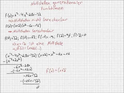 Polynomdivision (Nullstellen ganzrationaler Funktionen)