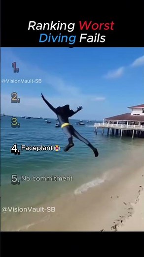 Ranking Worst Diving Fails💀