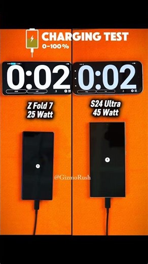 Samsung S24 Ultra Vs Z Fold 7 Charging Test
