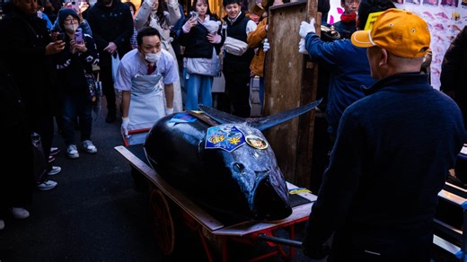Bluefin tuna sells for record $3.2M at auction at Tokyo market