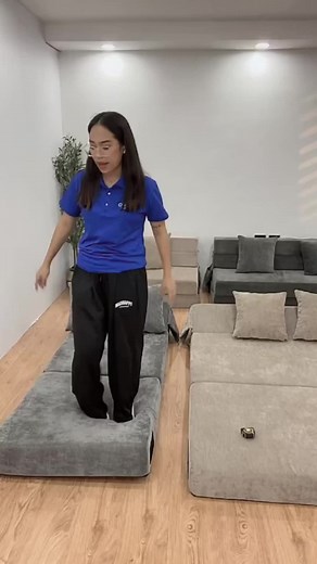 COSOVA Folding Sofa Bed: 3-Seater Full Sponge Fabric Dual-Purpose