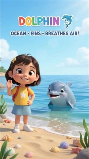 Learn About Dolphins with Lala! 🐬 | Ocean Animals #Shorts #kidslearning