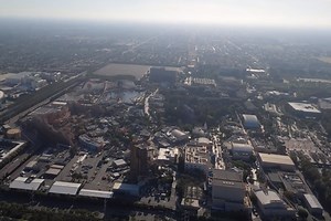 Helicopter Pilot Flies Over Closed Disney California Adventure and Disneyland Resort Hotels